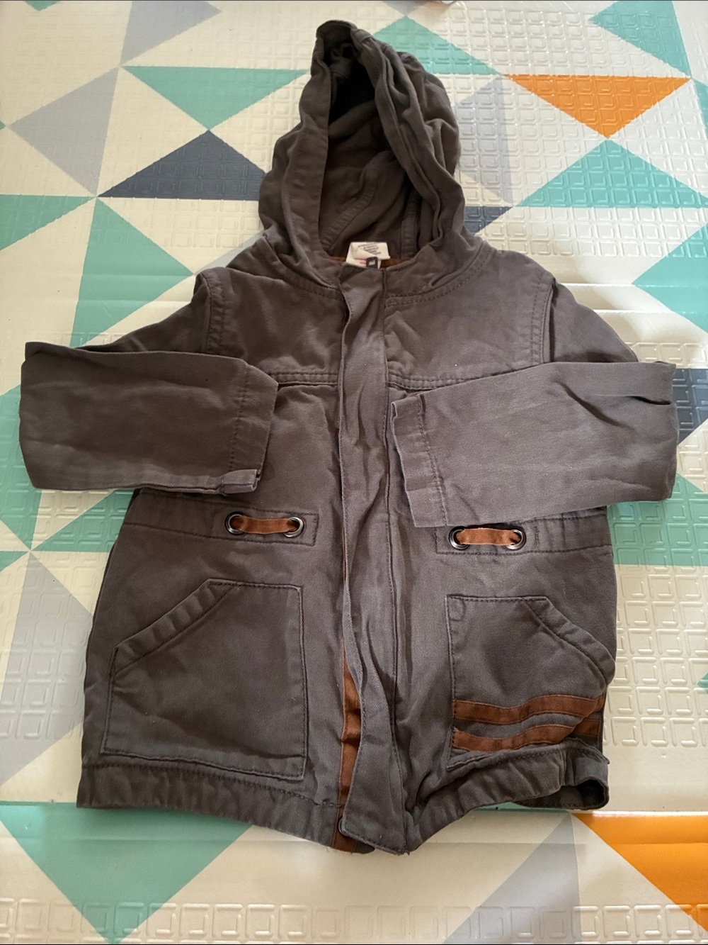 20/25$ 🧸 Boys' Hooded Utility Jacket - Gray